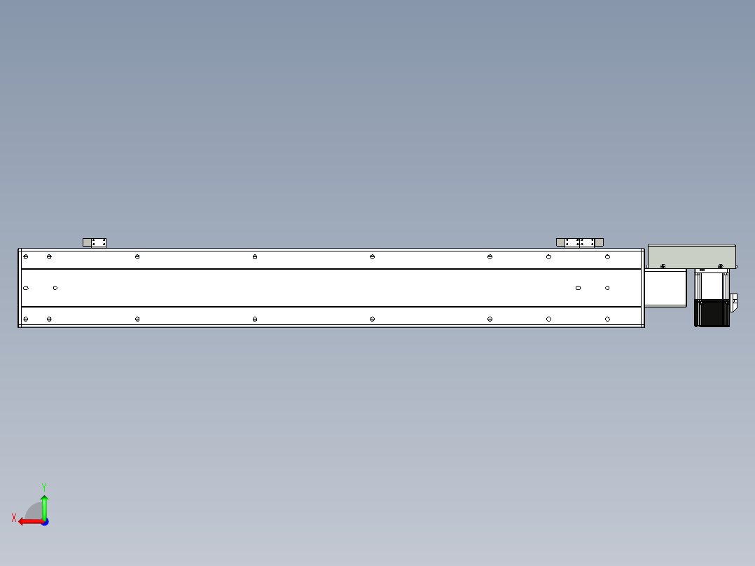 同步带滑台-半封闭B13H-L45-S800-R-P40-D3后视图