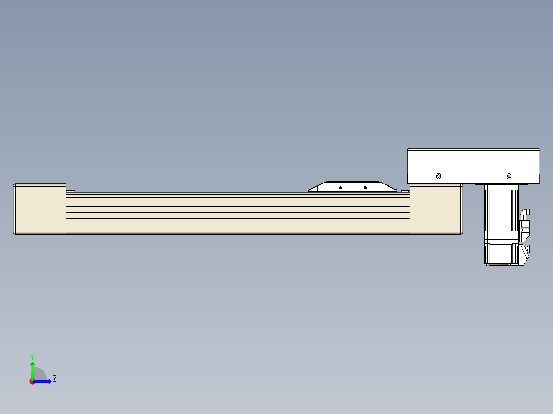 同步带全封闭直线模组TPA-HCB-65S-90-L250-M-C-P10-N3左视图