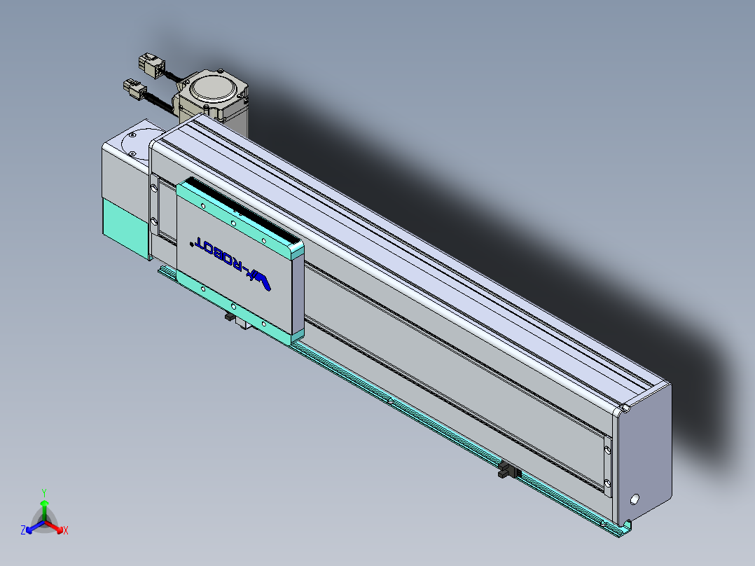 威洛博VBC同步带传动一无尘环境VBC14-L45-S350-BLD-ZP40-C3正等轴测图