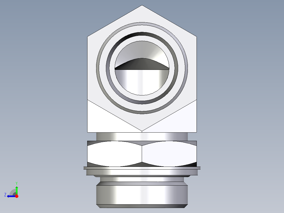 卡套式工业通用硬管接头EO_Adjustable_Locknut_elbow_WEE30SROMDCF右视图