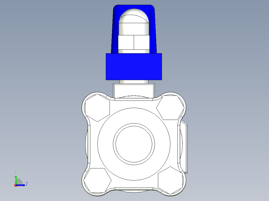 阀门模型-DN16____-KF(____)左视图