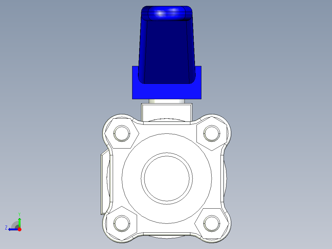 阀门模型-DN16____-KF(____)右视图