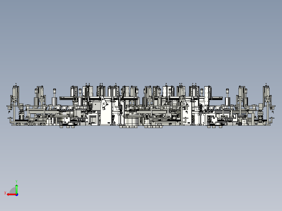 摩托车组装整机线后视图