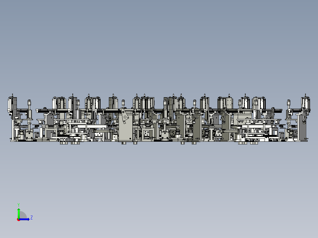 摩托车组装整机线左视图