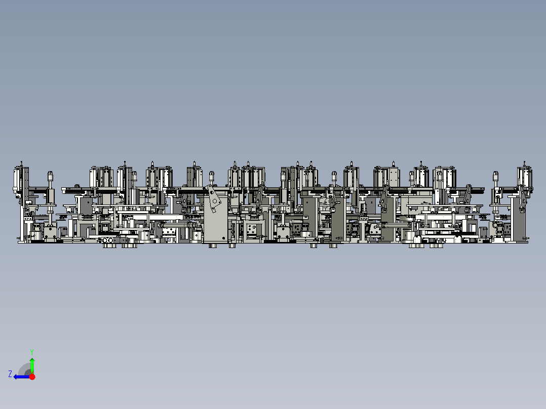 摩托车组装整机线右视图