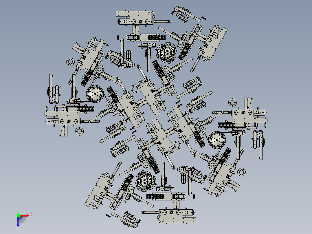 摩托车组装整机线俯视图