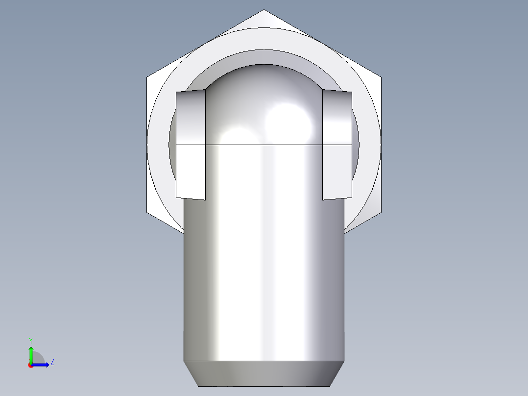卡套式工业通用硬管接头EO_Weld_elbown_WAS18ZL左视图