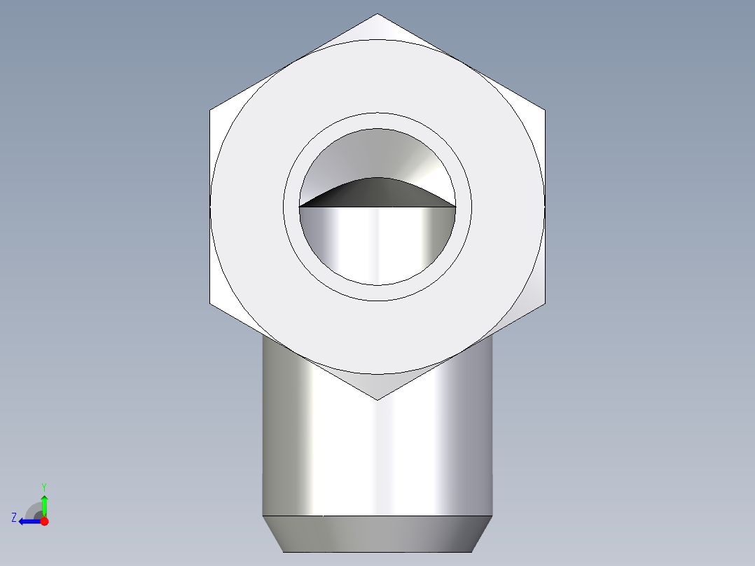 卡套式工业通用硬管接头EO_Weld_elbown_WAS18ZL右视图