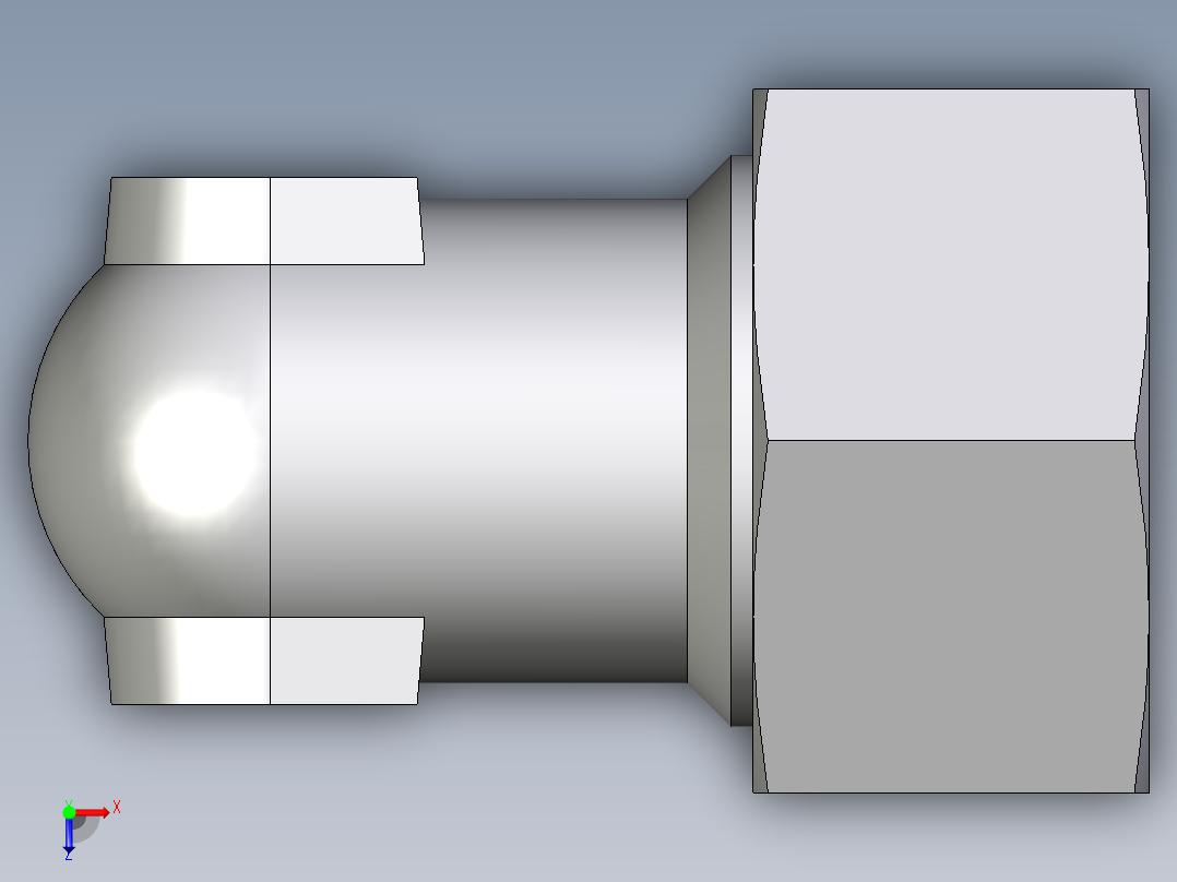 卡套式工业通用硬管接头EO_Weld_elbown_WAS18ZL俯视图