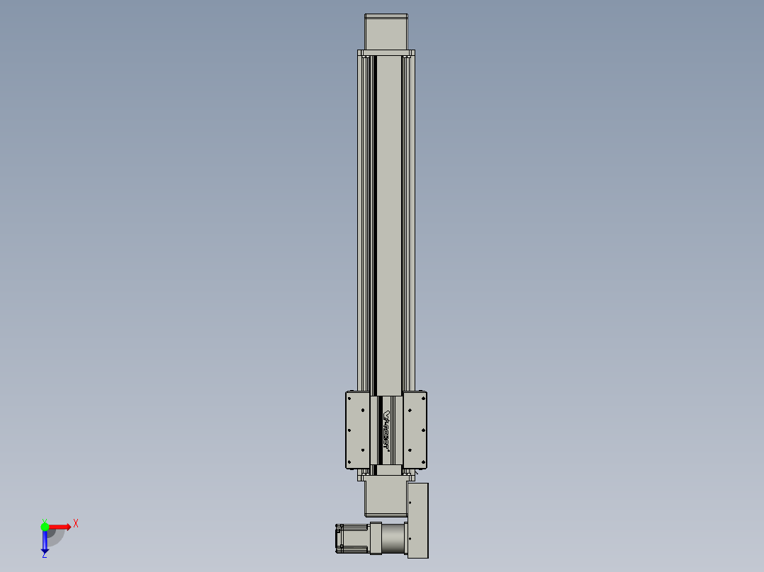 威洛博直线电机模组EB16-L208-S900-BL-ZP75-MS3-5K俯视图