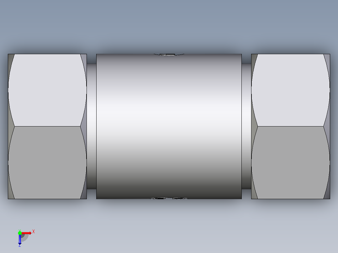 卡套式工业通用硬管接头EO_Weld_bulkhead_fitting_ESV38ZS71俯视图