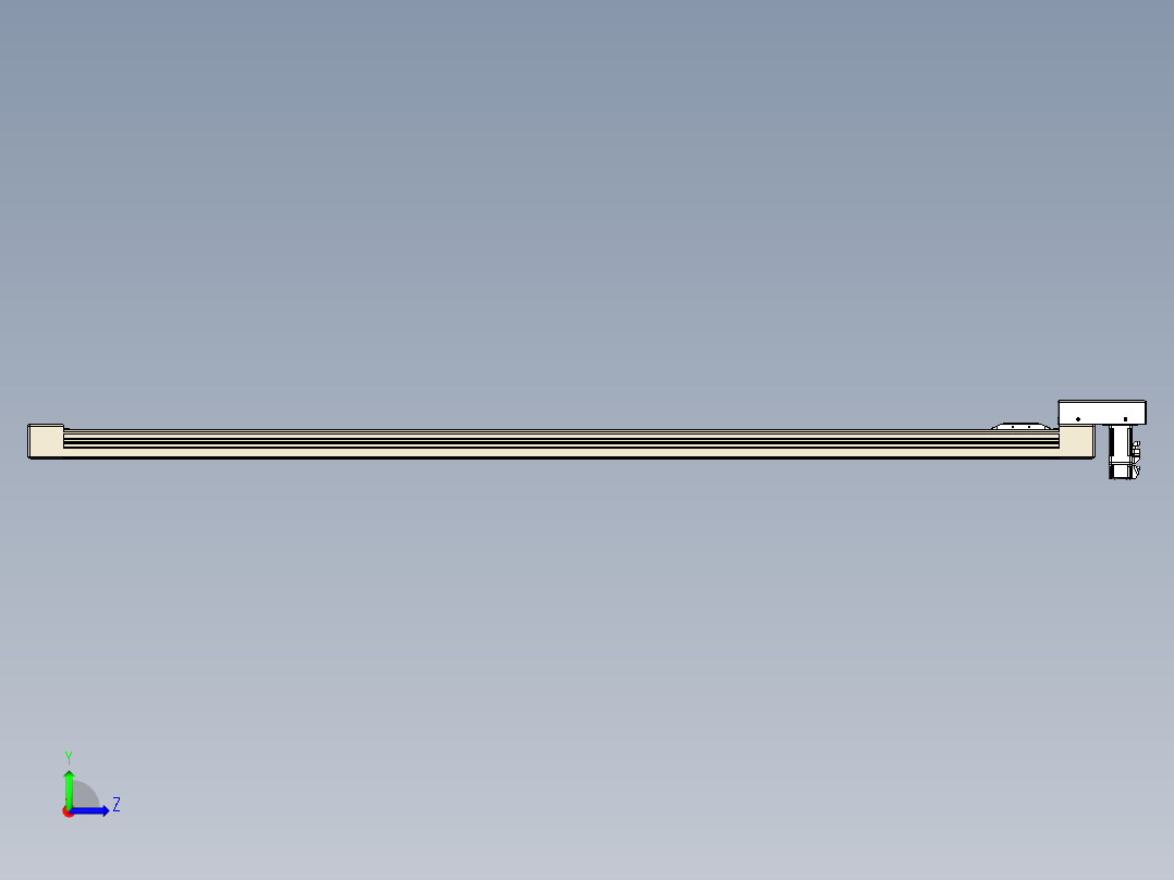 同步带全封闭直线模组TPA-HCB-65S-90-L1550-M-C-P10-N3左视图
