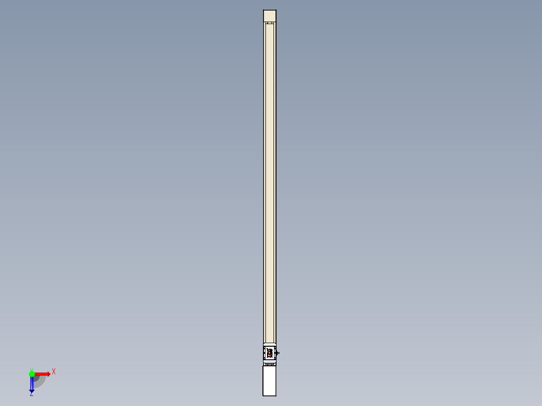同步带全封闭直线模组TPA-HCB-65S-90-L1550-M-C-P10-N3俯视图