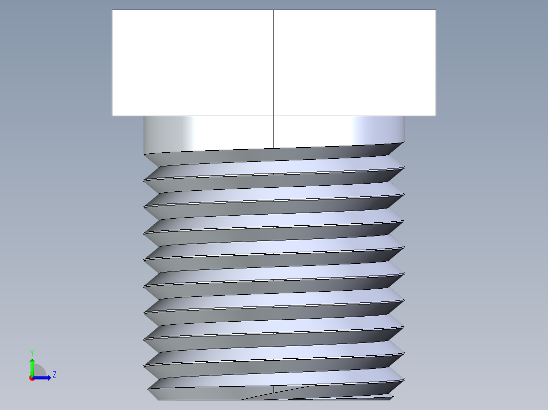 聚氯乙烯配件22-Sch80_Plug_MPT_850-002_0.25in左视图