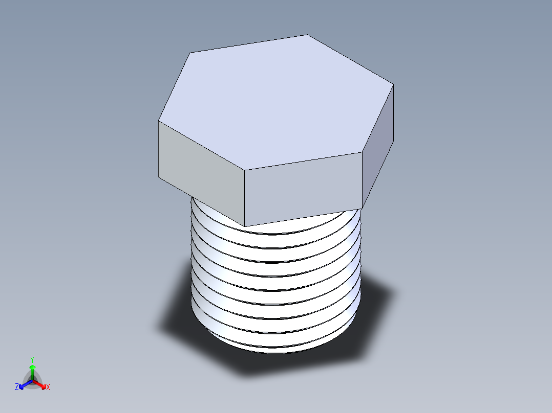 聚氯乙烯配件22-Sch80_Plug_MPT_850-002_0.25in正等轴测图