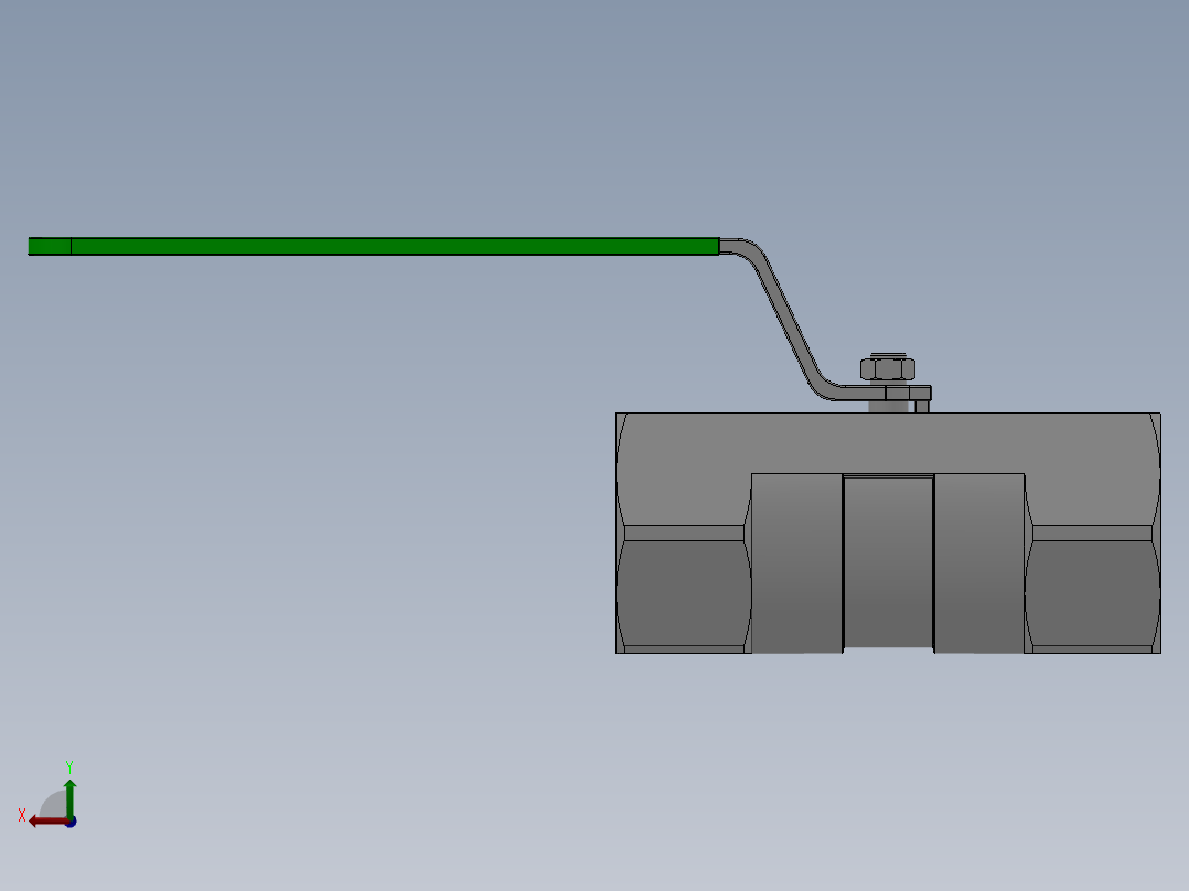 一片式内螺纹球阀-304 DN8-DN80左视图
