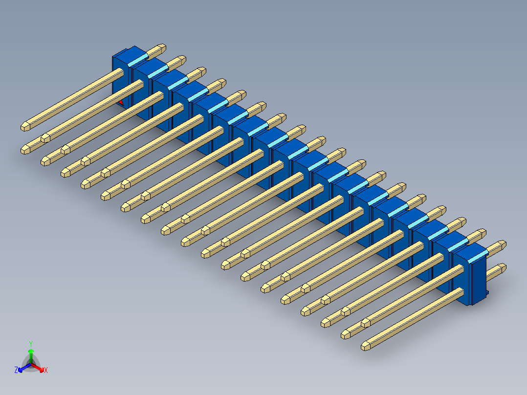 彩色公头100mil（2.54mm）系列-DS1021_blue_2x18p_100mil_Type5_rev1.0