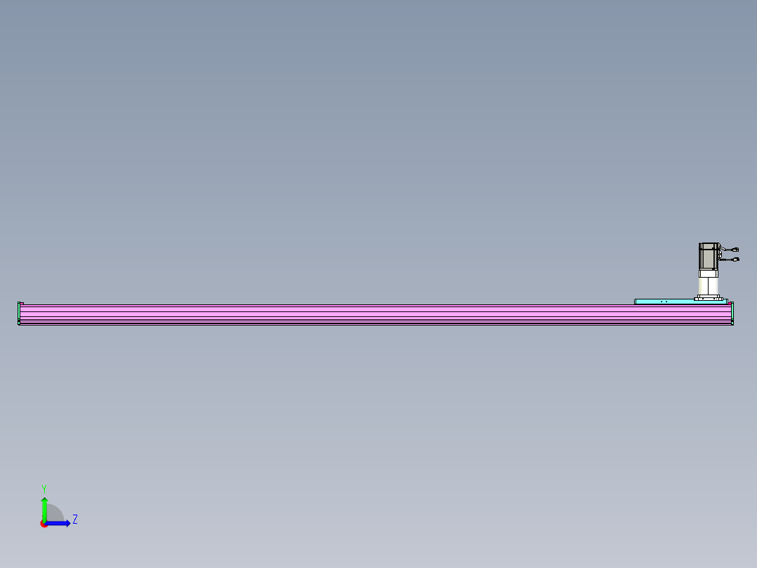 东锦齿条传动DH210G-L167-S2500-BU-减速机+P750W.STEP左视图