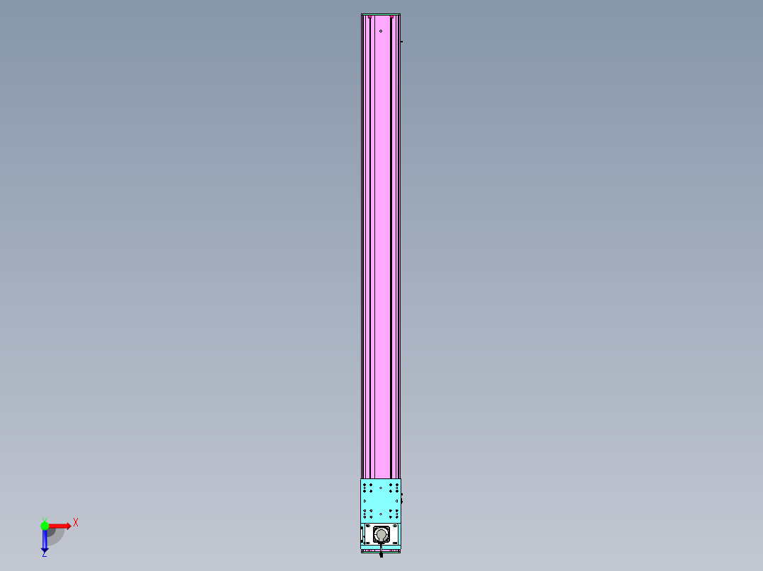 东锦齿条传动DH210G-L167-S2500-BU-减速机+P750W.STEP俯视图