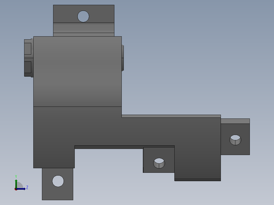 车用发动机消音器注射工艺分析及塑料注射模具设计【三维工件图】左视图