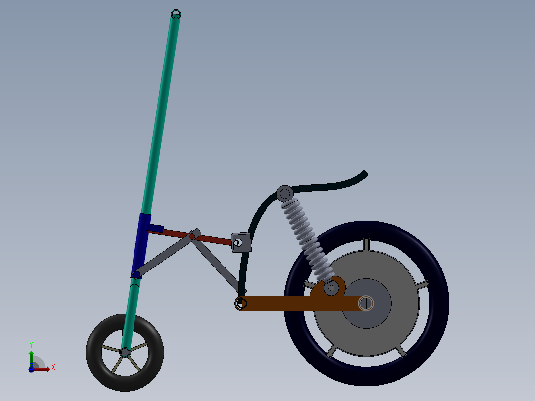 电动自行车 摩托车 (9)前视图