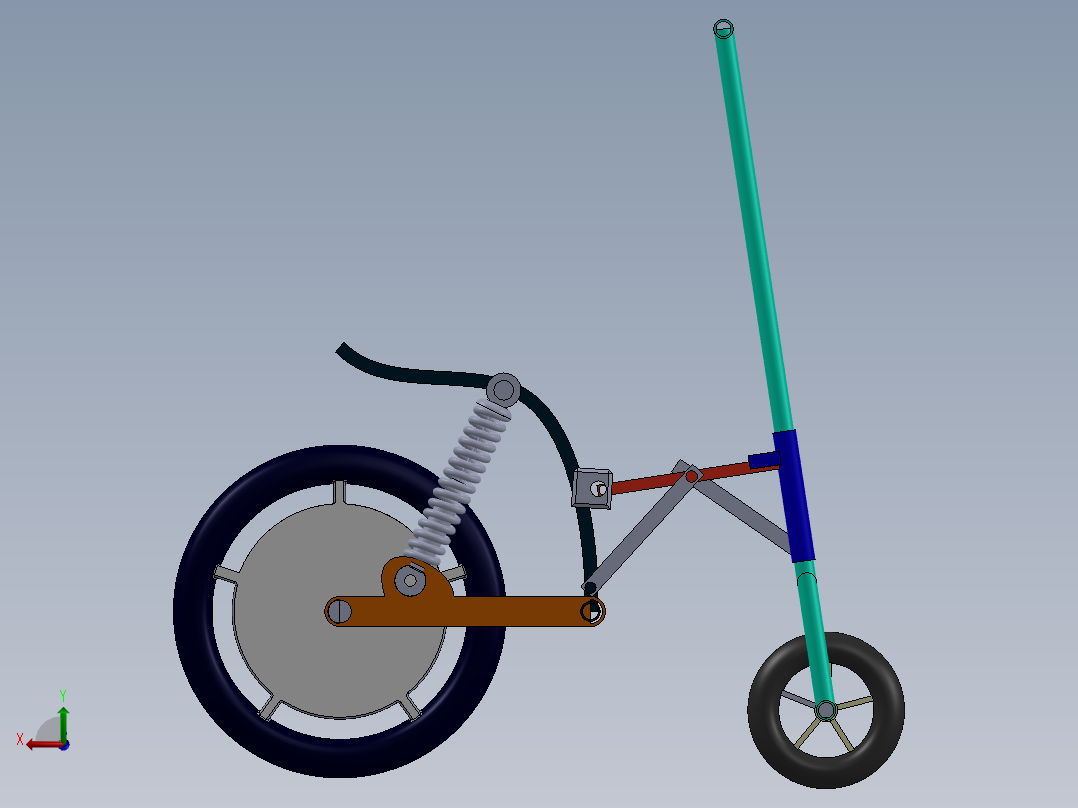 电动自行车 摩托车 (9)后视图