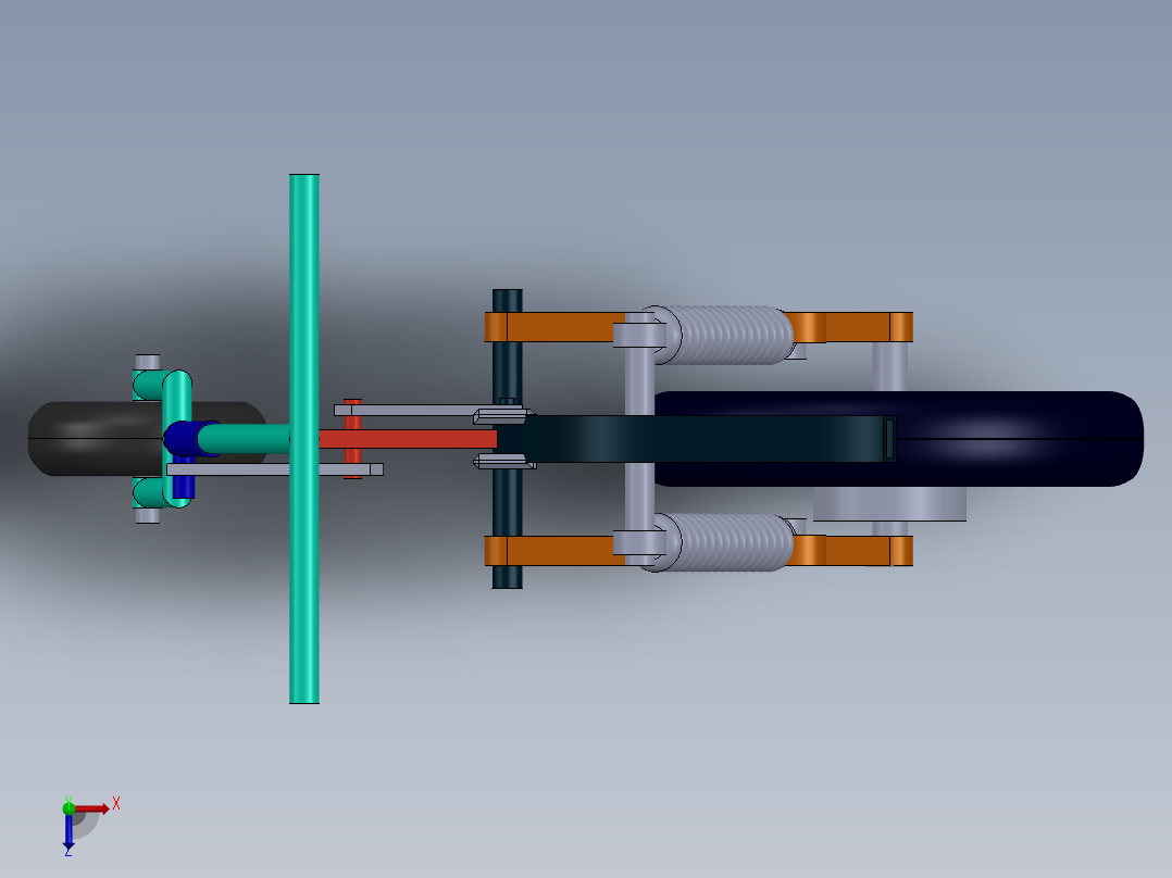电动自行车 摩托车 (9)俯视图