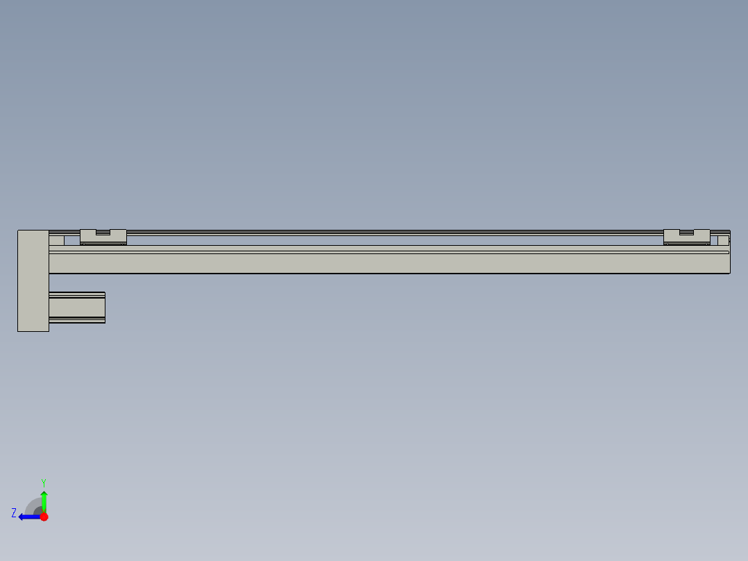 直线模组LHA6-S750-D-100W(16丝杆)设计图纸右视图