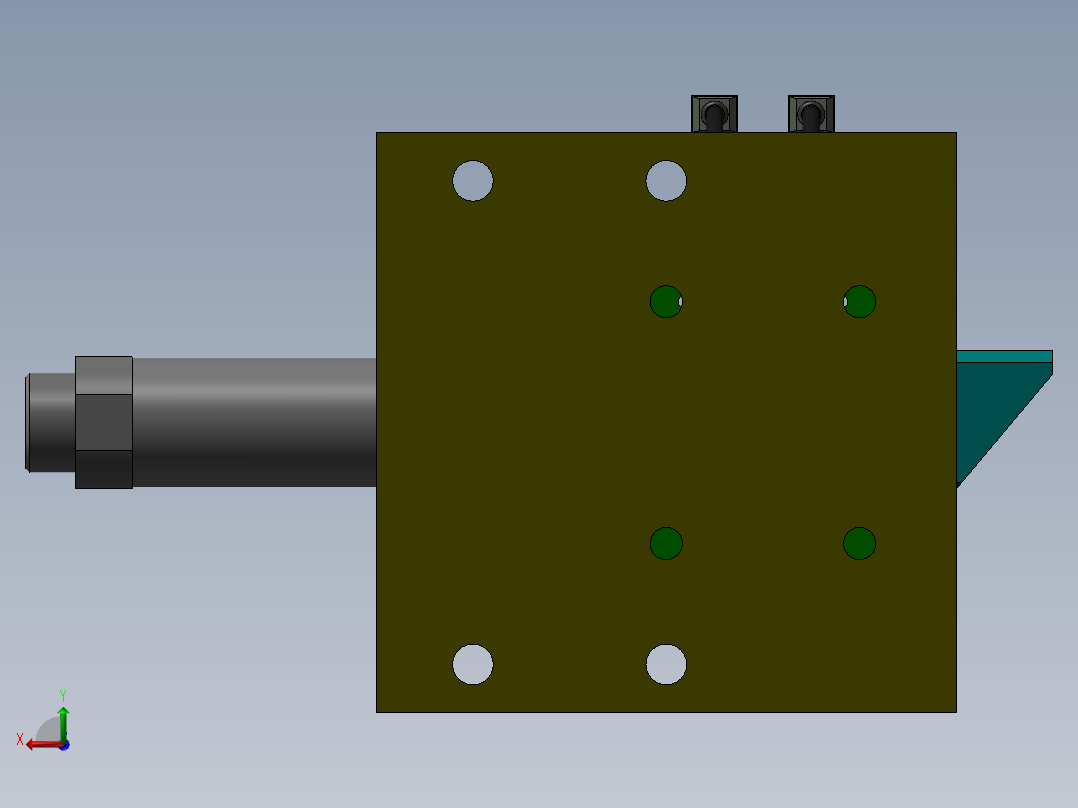 组装导向机构后视图