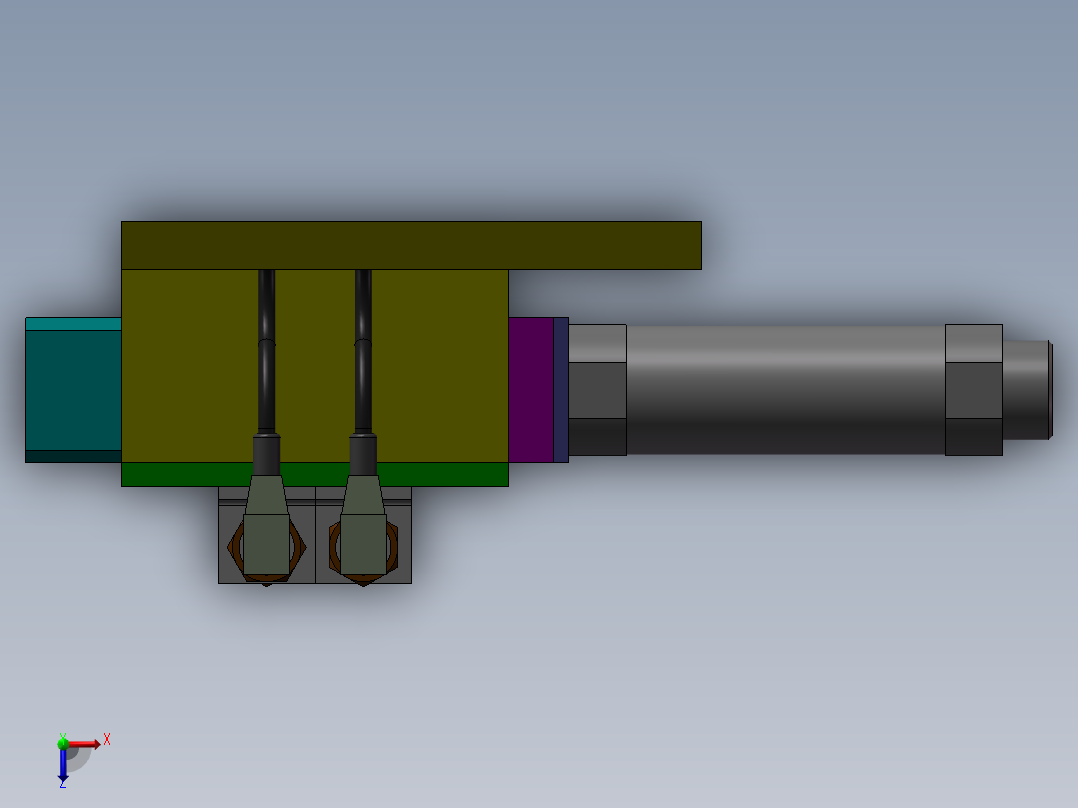 组装导向机构俯视图