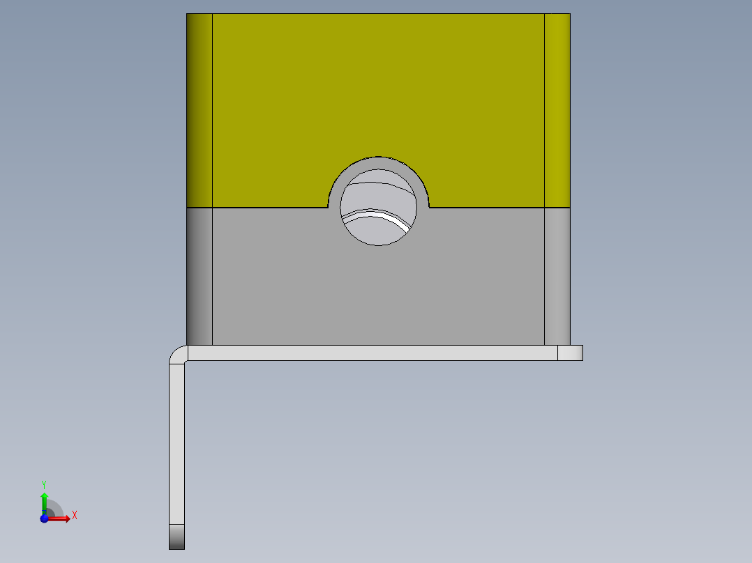 四孔按钮盒组件（天逸）前视图