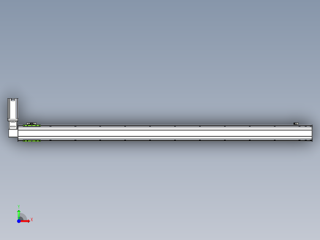 同步带滑台-半封闭B13-L90-S2100-R-Z86-D3前视图