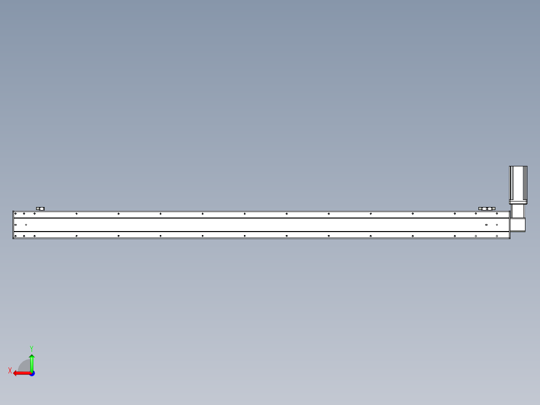 同步带滑台-半封闭B13-L90-S2100-R-Z86-D3后视图