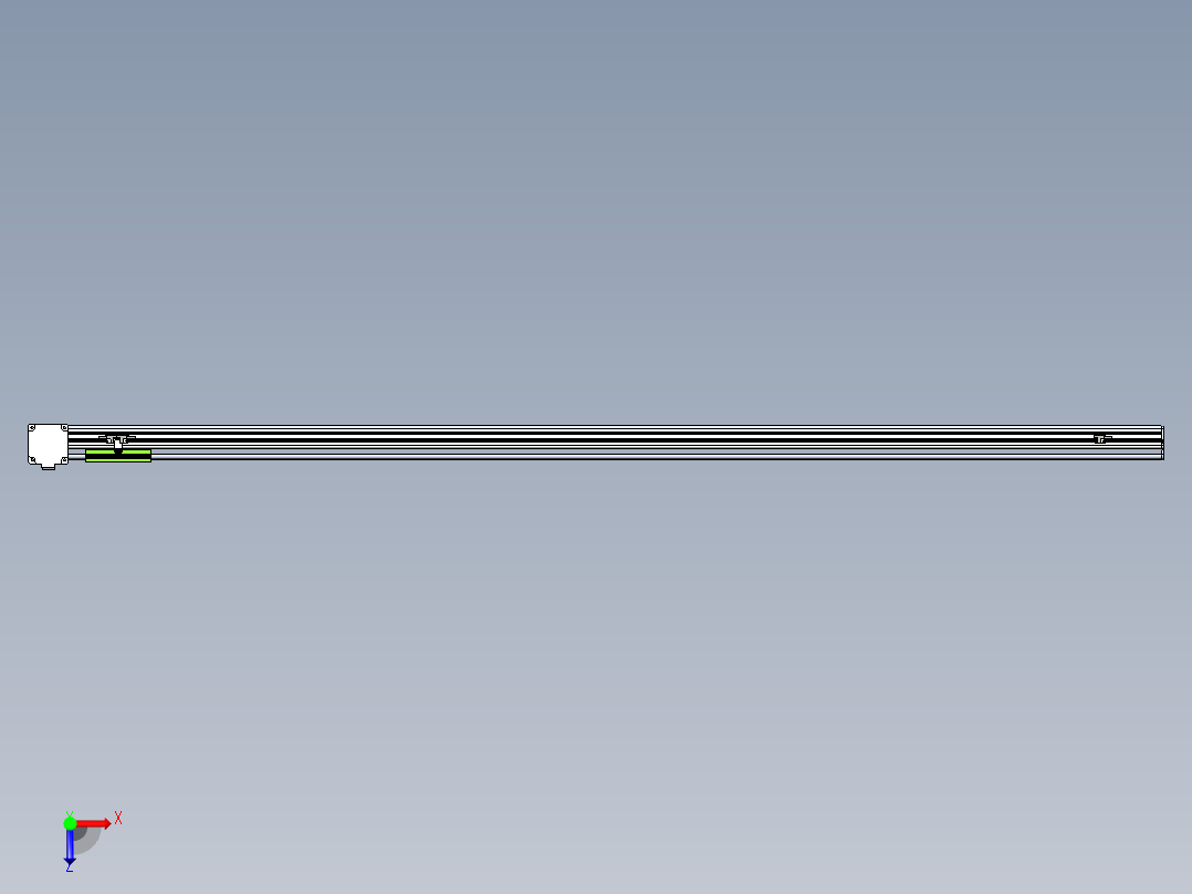 同步带滑台-半封闭B13-L90-S2100-R-Z86-D3俯视图