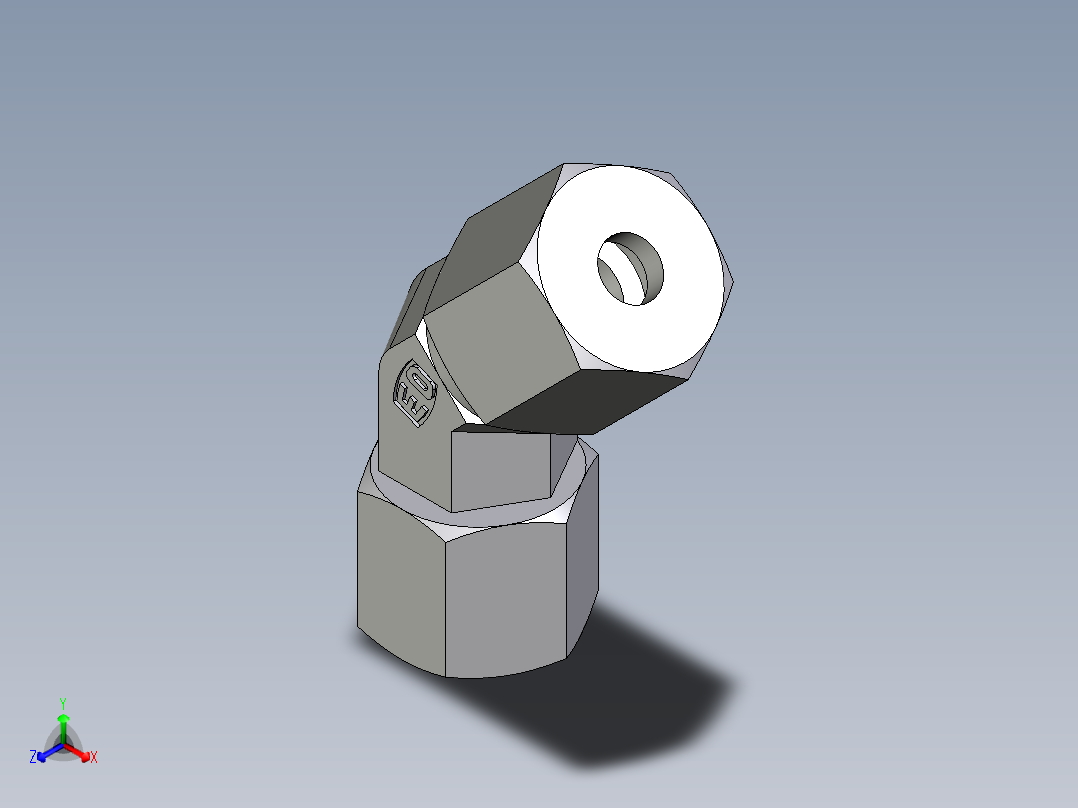 卡套式工业通用硬管接头EO_Swivel_nut_45_deg_elbow_EV06ZS71