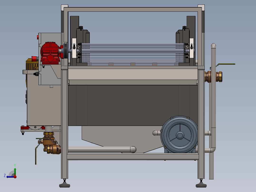 食堂全自动蔬菜水果苹果清洗机洗菜机右视图