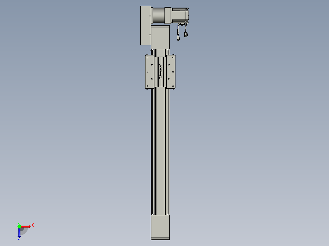 威洛博直线电机模组EB10-L224-S650-BL-ZP75-MS3-5K俯视图
