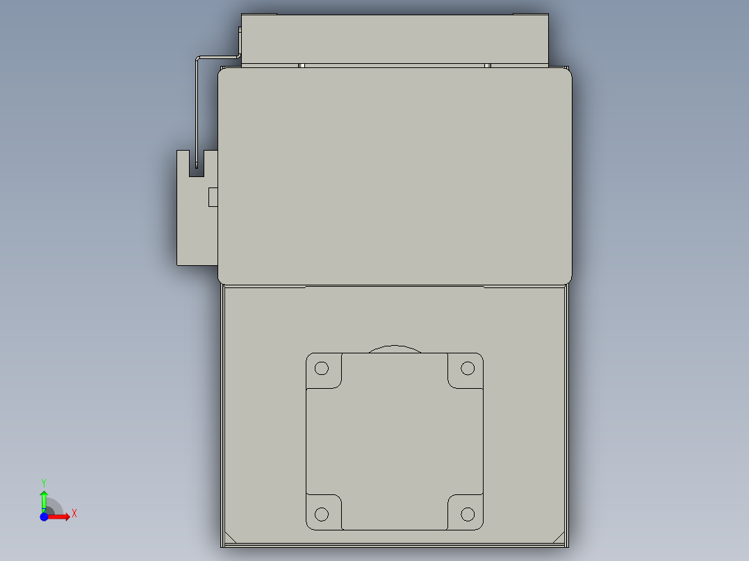直线模组WG-LHC12-S100-D设计图纸前视图