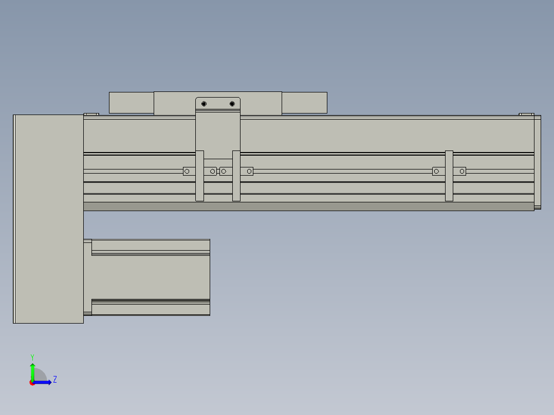 直线模组WG-LHC12-S100-D设计图纸左视图