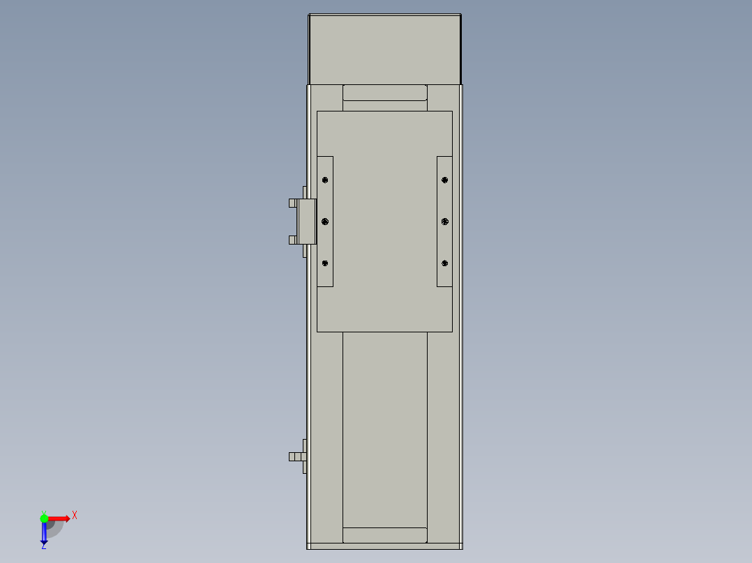 直线模组WG-LHC12-S100-D设计图纸俯视图