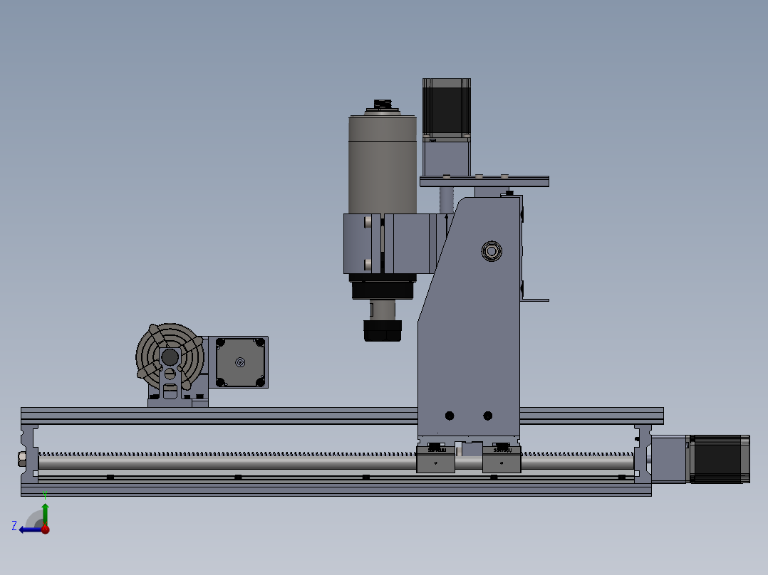 cnc迷你加工中心右视图