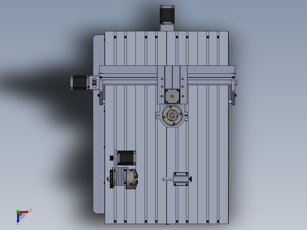 cnc迷你加工中心俯视图