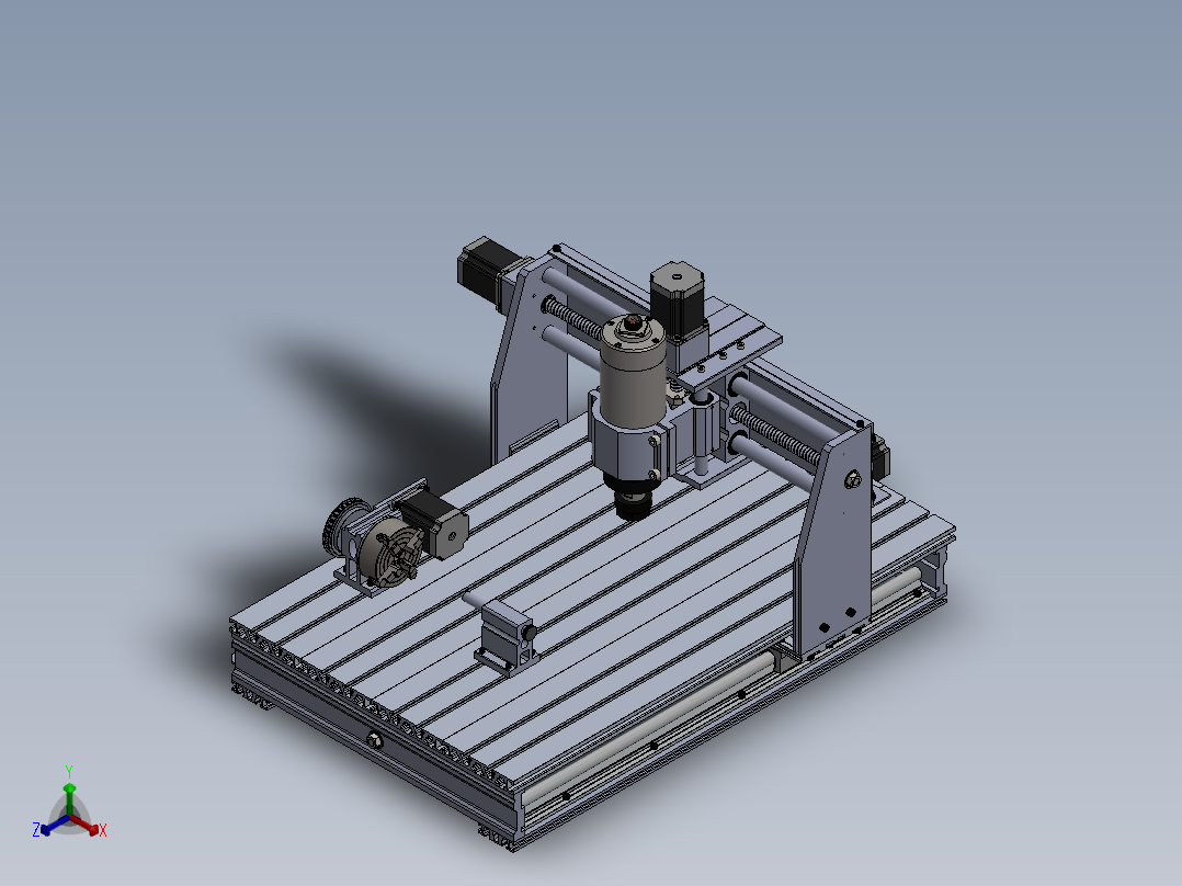cnc迷你加工中心正等轴测图