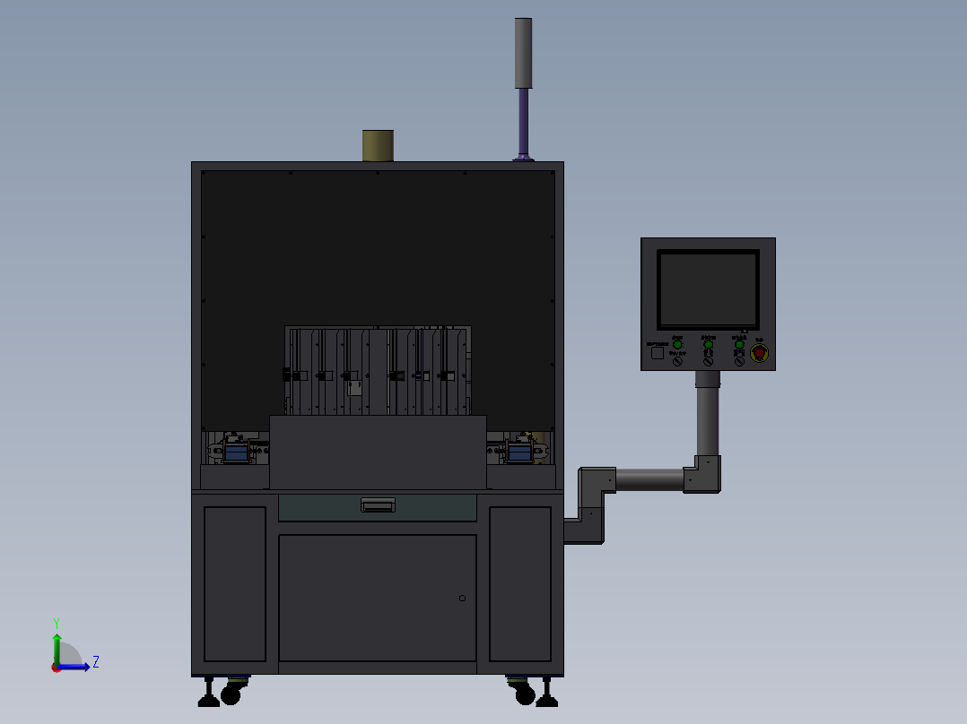 手机电池全自动焊接左视图