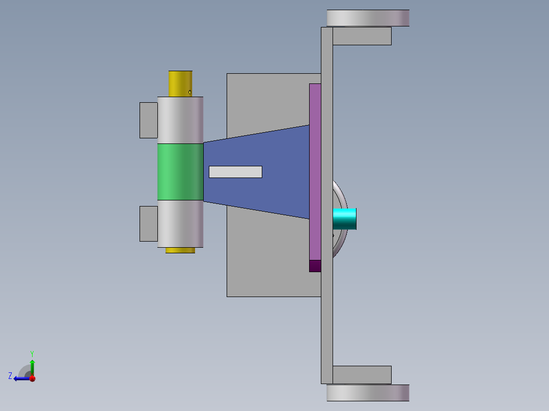 手动砂轮裁断机（sw18可编辑+工程图）右视图