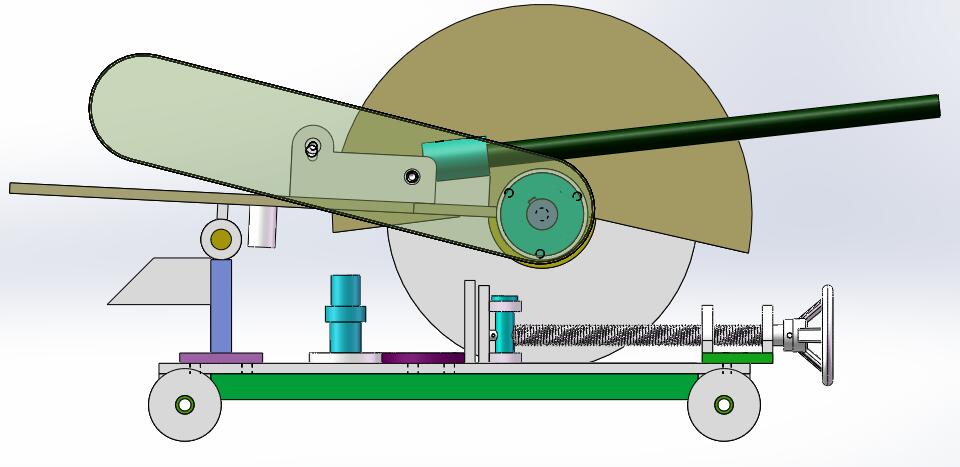 手动砂轮裁断机（sw18可编辑+工程图）