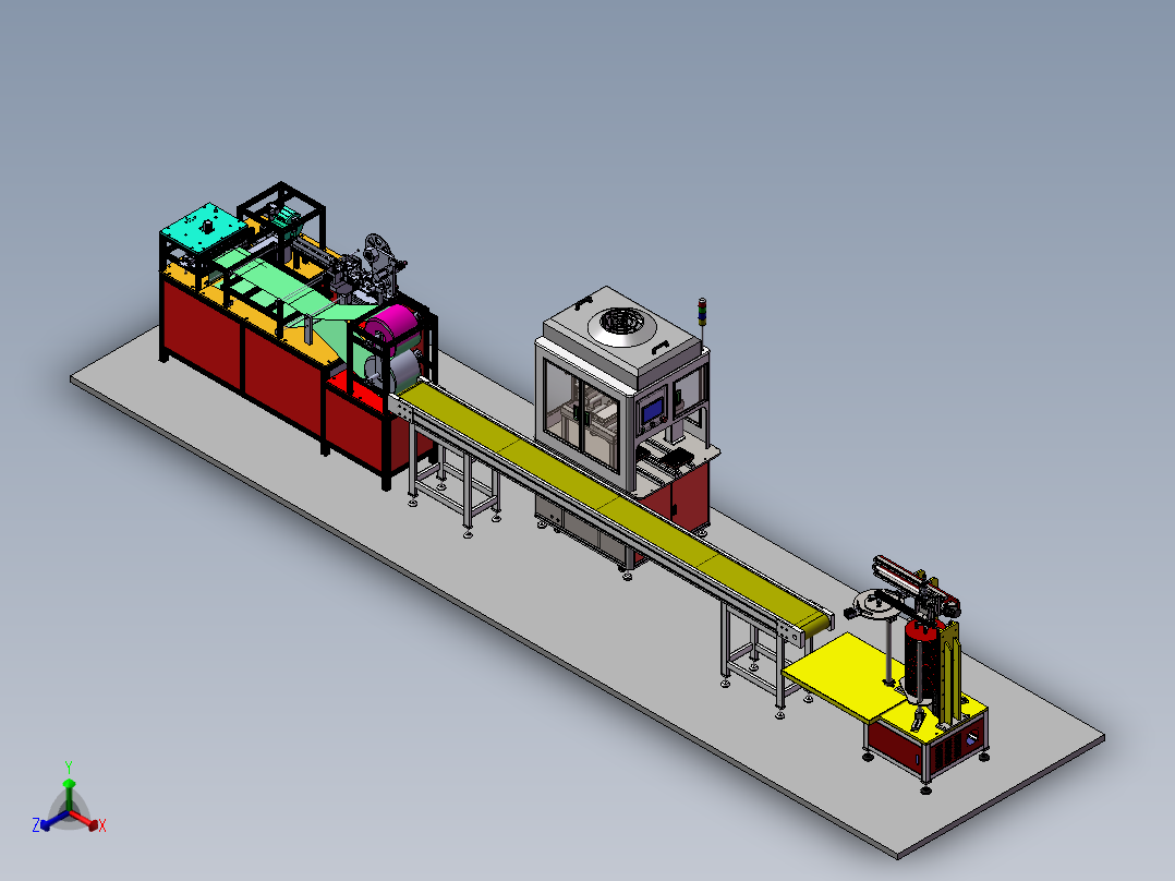 塑胶PPR管弯头包装生产线sw17可编辑正等轴测图