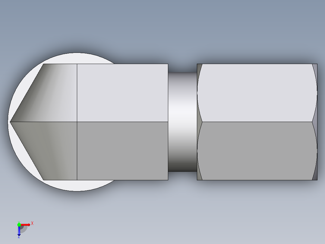 卡套式工业通用硬管接头EO_Adjustable_Locknut_elbow_WEE06LRCF俯视图