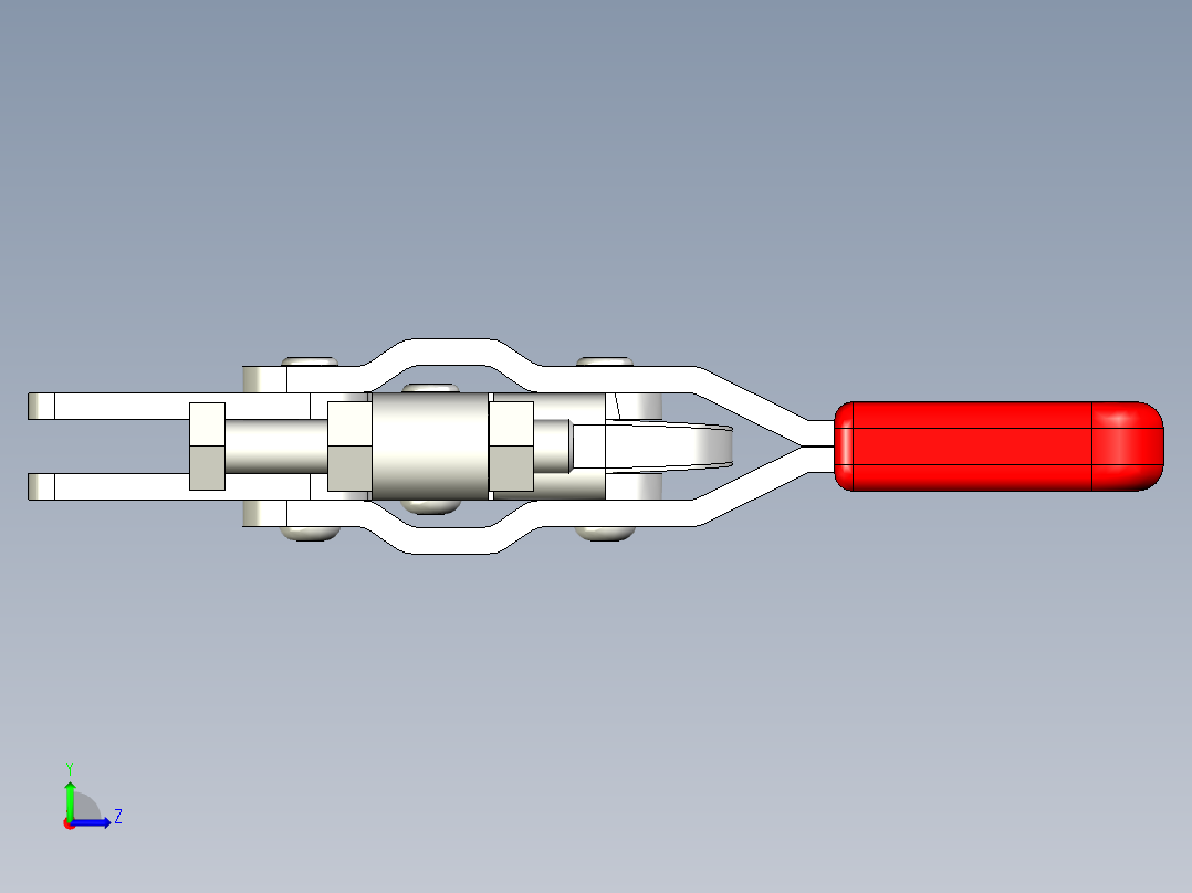 垂直式夾鉗SSP(H)-3D多系列多零件图纸模型左视图