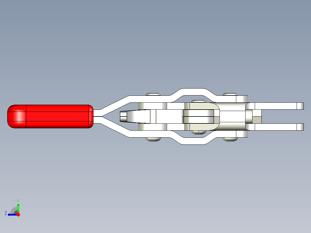 垂直式夾鉗SSP(H)-3D多系列多零件图纸模型右视图